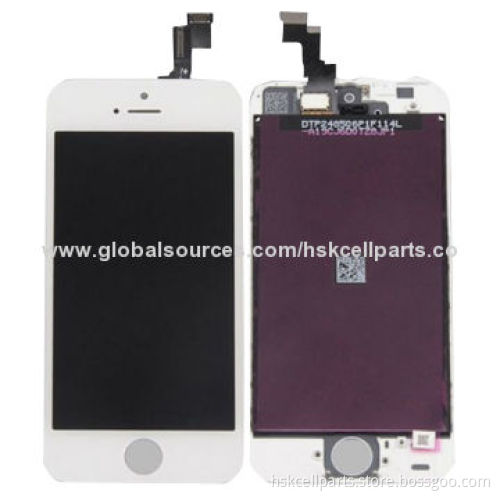 Mobile Phone LCD Assembly for iPhone 5S, with White and Black Colors
